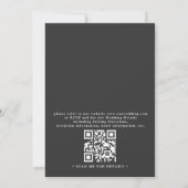 Wilde Bloemen Rustieke Boho Elegante QR Code Trouw Kaart (Achterkant)