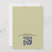 Wilde Bloemen Rustieke Elegante Budget QR Code Bru Kaart (Achterkant)