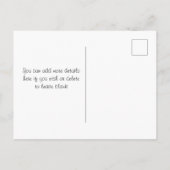 Wilde Bloemen Save The Date Ansichtkaart Aankondigingskaart (Achterkant)