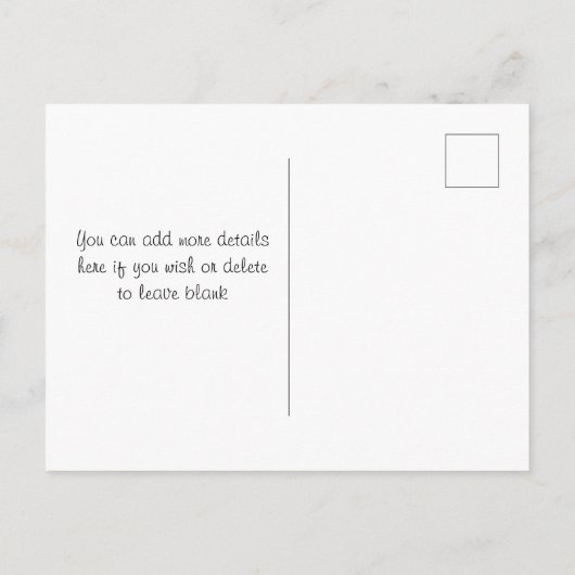 Wilde Bloemen Save The Date Ansichtkaart Aankondigingskaart (Achterkant)