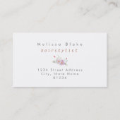 wilde bloemen schaar haarstylist visitekaartje (Achterkant)