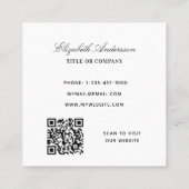 Wilde bloemen schenden de QR-code van lavender Vierkante Visitekaartje (Achterkant)