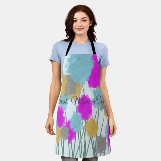  wilde bloemen schort (Gedragen)