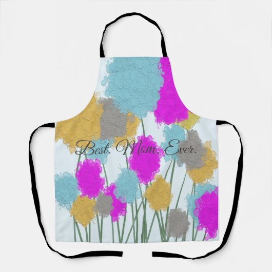  wilde bloemen schort (Voorkant)