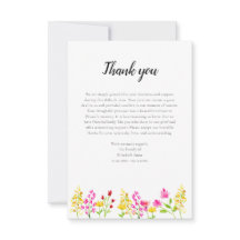 Wilde bloemen Script Danken na de begrafenis Aquar