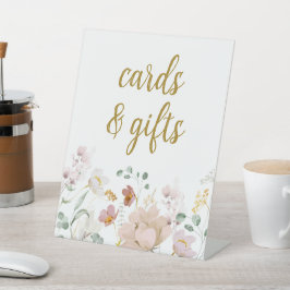 Wilde bloemen — Shower Cards & Gifts Sign Reclamebord Met Voetstuk