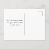 Wilde Bloemen Sla De Datum Op Ansichtkaart Aankondigingskaart (Achterkant)