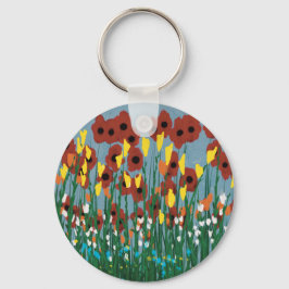 Wilde bloemen sleutelhanger