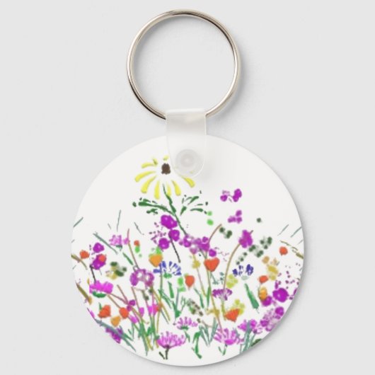 Wilde bloemen sleutelhanger (Voorkant)