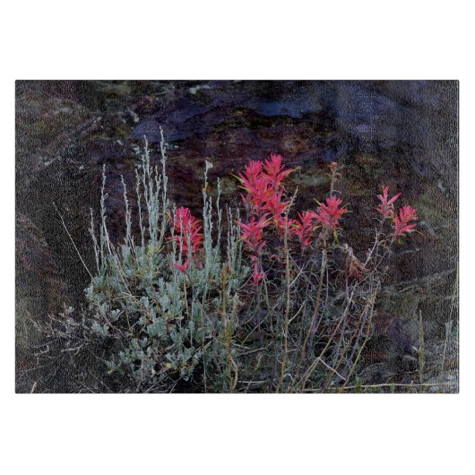 Wilde bloemen snijplank (Voorkant)