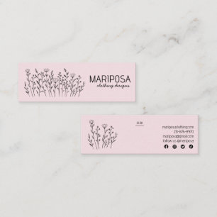 Wilde Bloemen Sociale Icons Kleding Aangepaste Maa Mini Visitekaartje