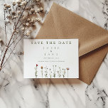 Wilde bloemen sparen de Datum Save The Date<br><div class="desc">Maak uw speciale dag echt onvergetelijk met onze Modern Minimalist Wild Flowers Save the Date-kaarten. Deze prachtige kaarten zijn voorzien van prachtig geïllustreerde wilde bloemen, het toevoegen van een vleugje natuurlijke schoonheid aan uw moderne bruiloft. Voeg uw gegevens toe en maak een blijvende indruk op uw gasten met deze stijlvolle...</div>