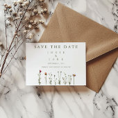 Wilde bloemen sparen de Datum Save The Date