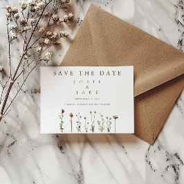 Wilde bloemen sparen de Datum Save The Date