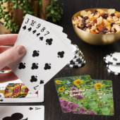 Wilde bloemen speelkaart pokerkaarten (Insitu)