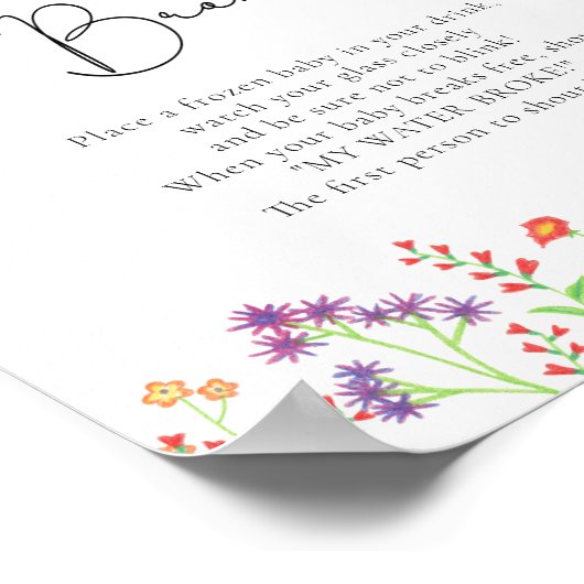 Wilde bloemen Spelbord Poster (Hoek)