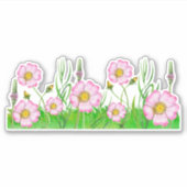 Wilde bloemen sticker (Voorkant)