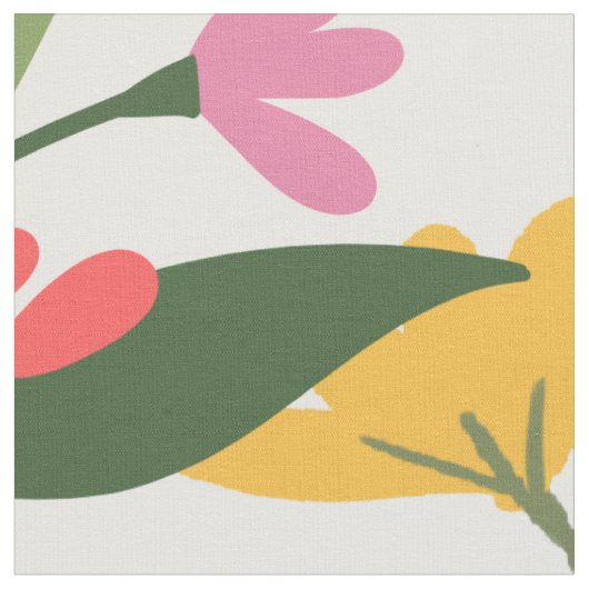 Wilde Bloemen Stof (Close Up)