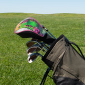 Wilde bloemen Stripe Golfheadcover (Insitu)