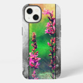 Wilde bloemen Stripe iPhone Hoesje (Achterkant)