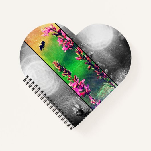 Wilde bloemen Stripe Notitieboek (Voorkant)