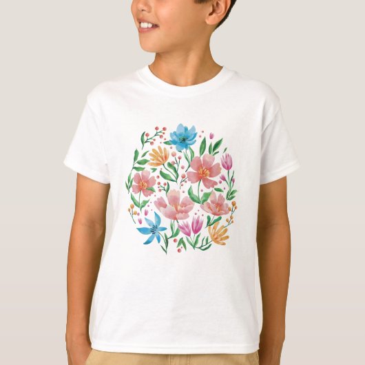 Wilde bloemen t-shirt (Voorkant)