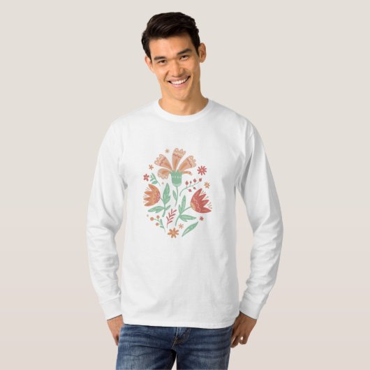 Wilde bloemen t-shirt (Voorkant volledig)