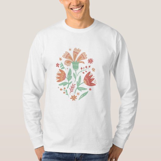 Wilde bloemen t-shirt (Voorkant)