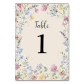 Wilde Bloemen Tafelkaart Kaart (Achterkant)