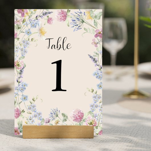 Wilde Bloemen Tafelkaart Kaart