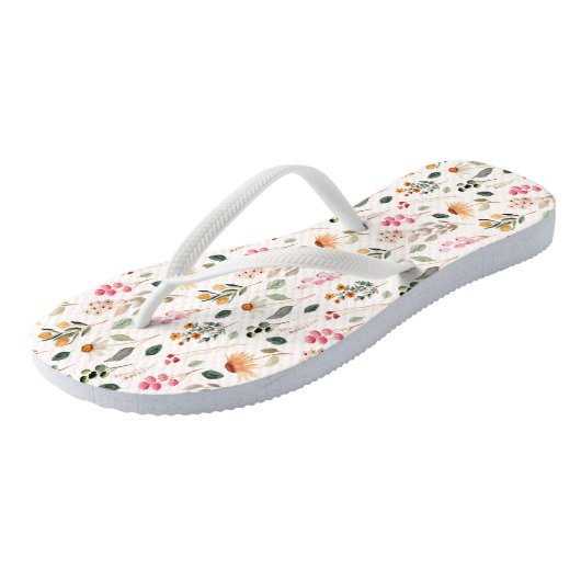 Wilde bloemen teenslippers (Schuin)