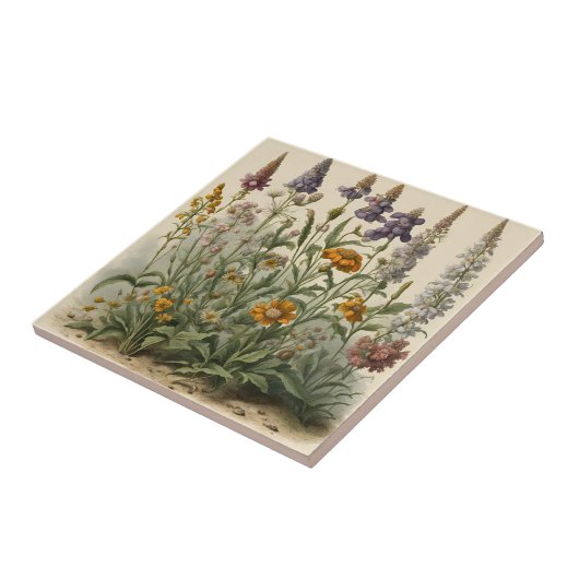  wilde bloemen tegeltje (Zijkant)