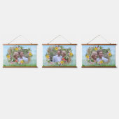 Wilde bloemen tegen een blauwe hemel hangend wandkleed (Driedubbel)