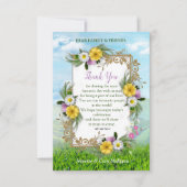 Wilde bloemen tegen een blauwe hemel RSVP kaartje (Voorkant)