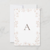 Wilde bloemen tekenen schattige bloemen 21e verjaa kaart (Achterkant)