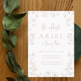 Wilde bloemen tekenen schattige bloemen meisjes ve kaart