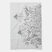 Wilde bloemen tekenen theedoek (Verticaal)