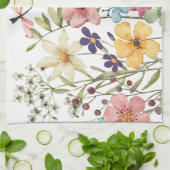 Wilde bloemen theedoek (Gevouwen)