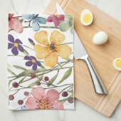 Wilde bloemen theedoek (Quarter Fold)
