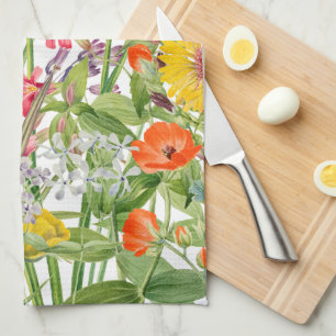 Wilde bloemen theedoek