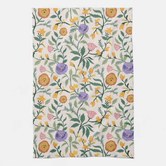 Wilde Bloemen Theedoek (Verticaal)