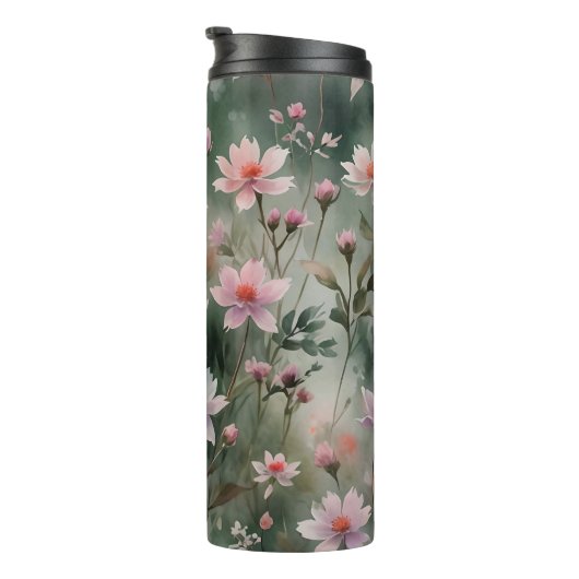 wilde bloemen thermosbeker (Geroteerd rechts)