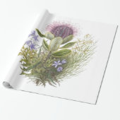  wilde bloemen Thistle Cadeaupapier (Uitgerold)