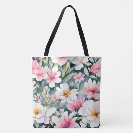 Wilde bloemen tote bag (Voorkant)