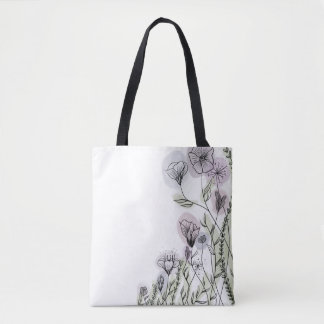 Wilde bloemen tote bag
