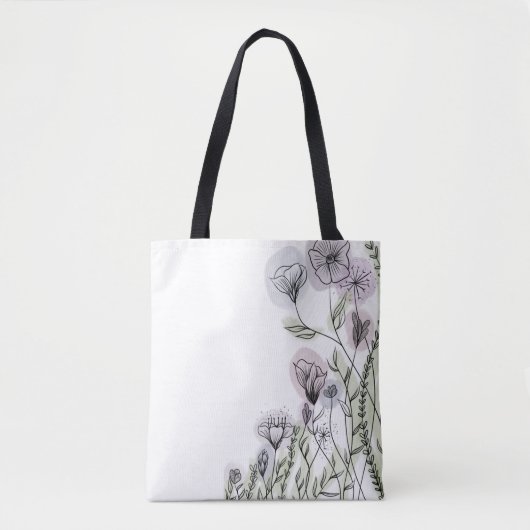Wilde bloemen tote bag (Voorkant)