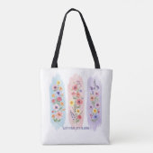 Wilde bloemen tote bag (Achterkant)