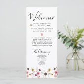 🌸 💍 Wilde Bloemen Trouw Welkom (Staand voorkant)