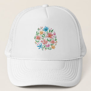 Wilde bloemen trucker pet