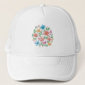 Wilde bloemen trucker pet (Voorkant)